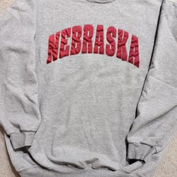 Nebraska Embroidered Crew 