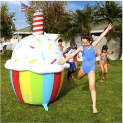 BigMouth Giant Inflatable Cupcake Yard Sprinkler 6' 