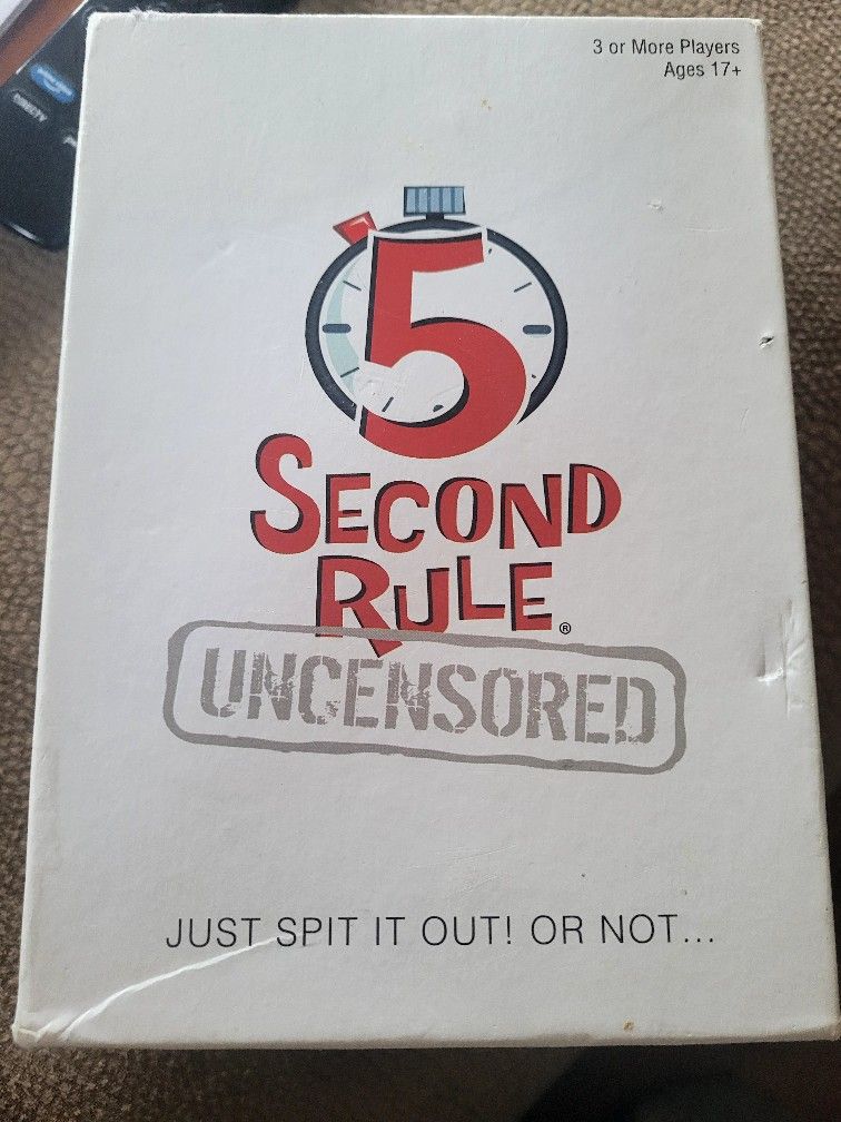 5 Second Rule Uncensored Adult Party Game New In Wrapper