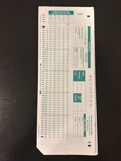 25 Scantron 882-E Test Forms