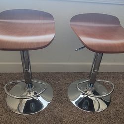 Pair of Adjustable Bar Stools 