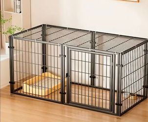 Large Black Metal Pet Playpen Crate