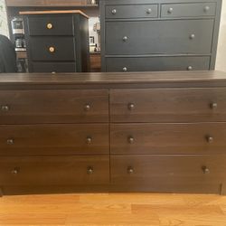 6-Drawer Dresser - Dark Brown Wood Finish