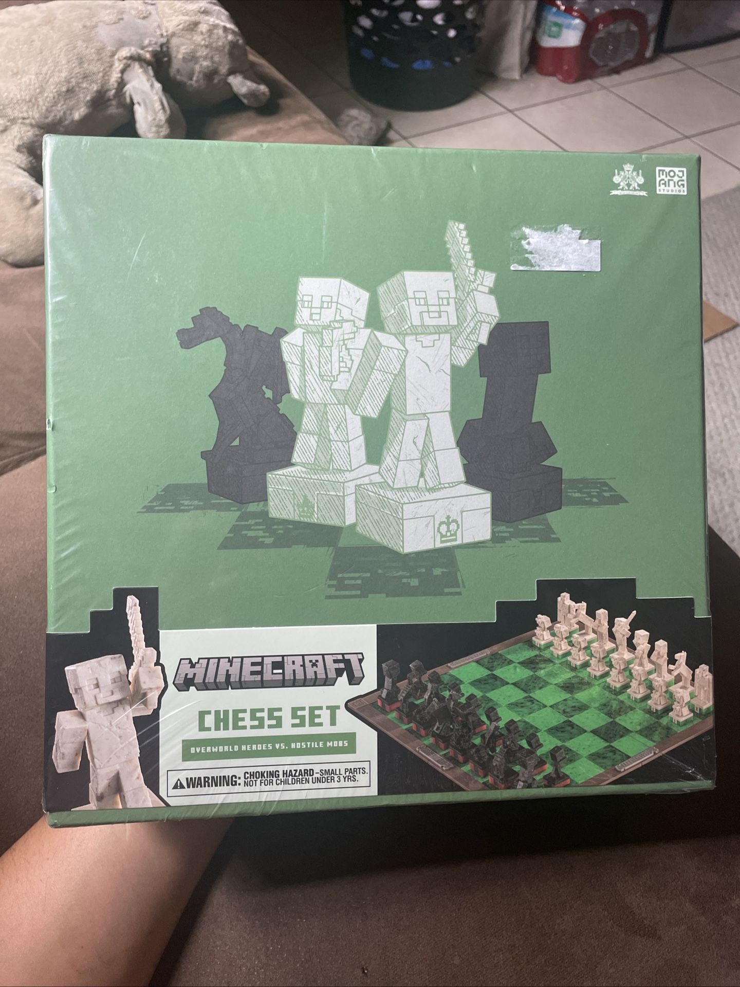 MINECRAFT Overworld Heroes Vs Hostile Mobs Chessboard Set New 2024 Mojang Studios