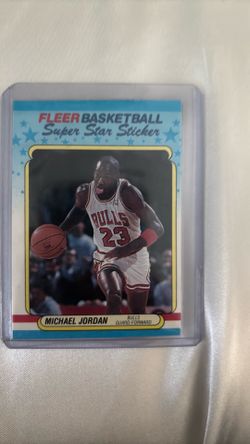 Michael Jordan fleer sticker pack card