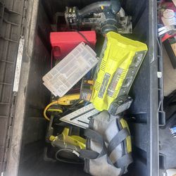 Power Drill And Power Saws + Assorted Power Tools