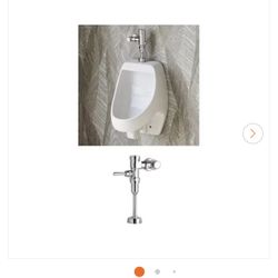 1. 0 GPF Urinal with Siphon Jet Flush Action and Ultima Manual 1.0 GPF Flush Valve Combo