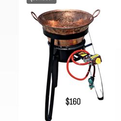 Cobre Cazo Con Vase I Quemador Nuevo En Especial