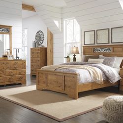 Bittersweet Light Brown Panel Bedroom Set (Queen and King Bed Frame
