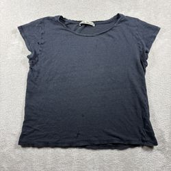 Acne Studios Linen Women’s Size M Black T-Shirt Size #3A