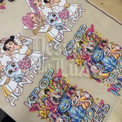 DTF Transfers, Custom Gang Sheets, Heat Press, Tshirt Designs 