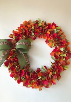 Fall/ Thanksgiving rag wreath