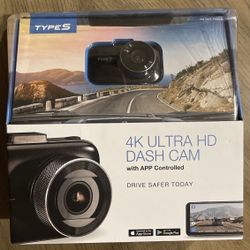 Type S Ultra HD 4K Dash Cam With APP CONTROLLED NEW in SEALED BOX  TOURING ITEMS