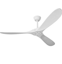 New Ceiling Fans Without Light,60 Inch Outdoor Ceiling Fans no Light, 3 Blade Solid Wood Ceiling Fan with Remote Control for Patios Living Room Bedroo