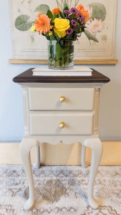 Mahogany Side Table, Taupe