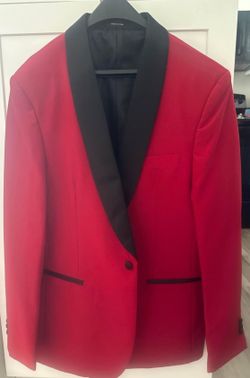 EgaraSlim Fit Dinner Jacket Black and Red Size 44L