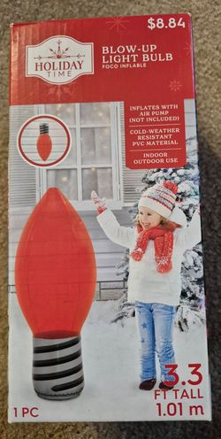Holiday Time Inflatable Christmas Light Bulb 3.3 ft
