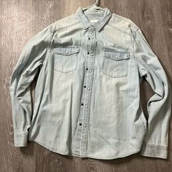 X Large Denim Button Up