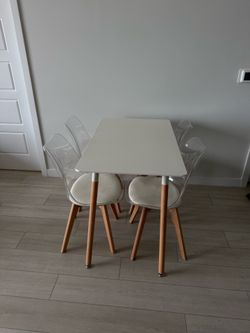 Dining set of table and 4 chairs