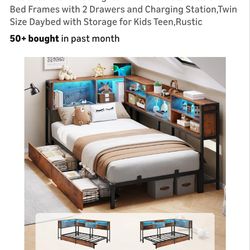 Twin day bed with storage