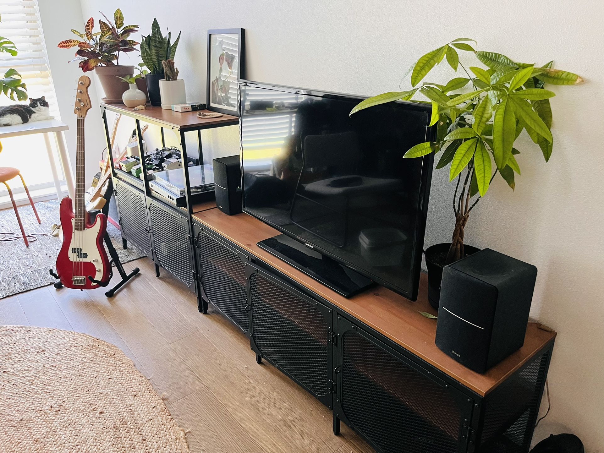 IKEA Fjallbo Tv Stand And Bookshelf Combo