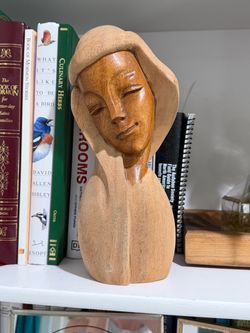 Wooden Woman Sculpture