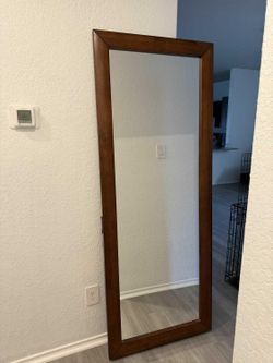 Huge Wooden Floor Mirror 71 x 30 Inch