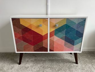 Media Stand w/Multi-Color Doors