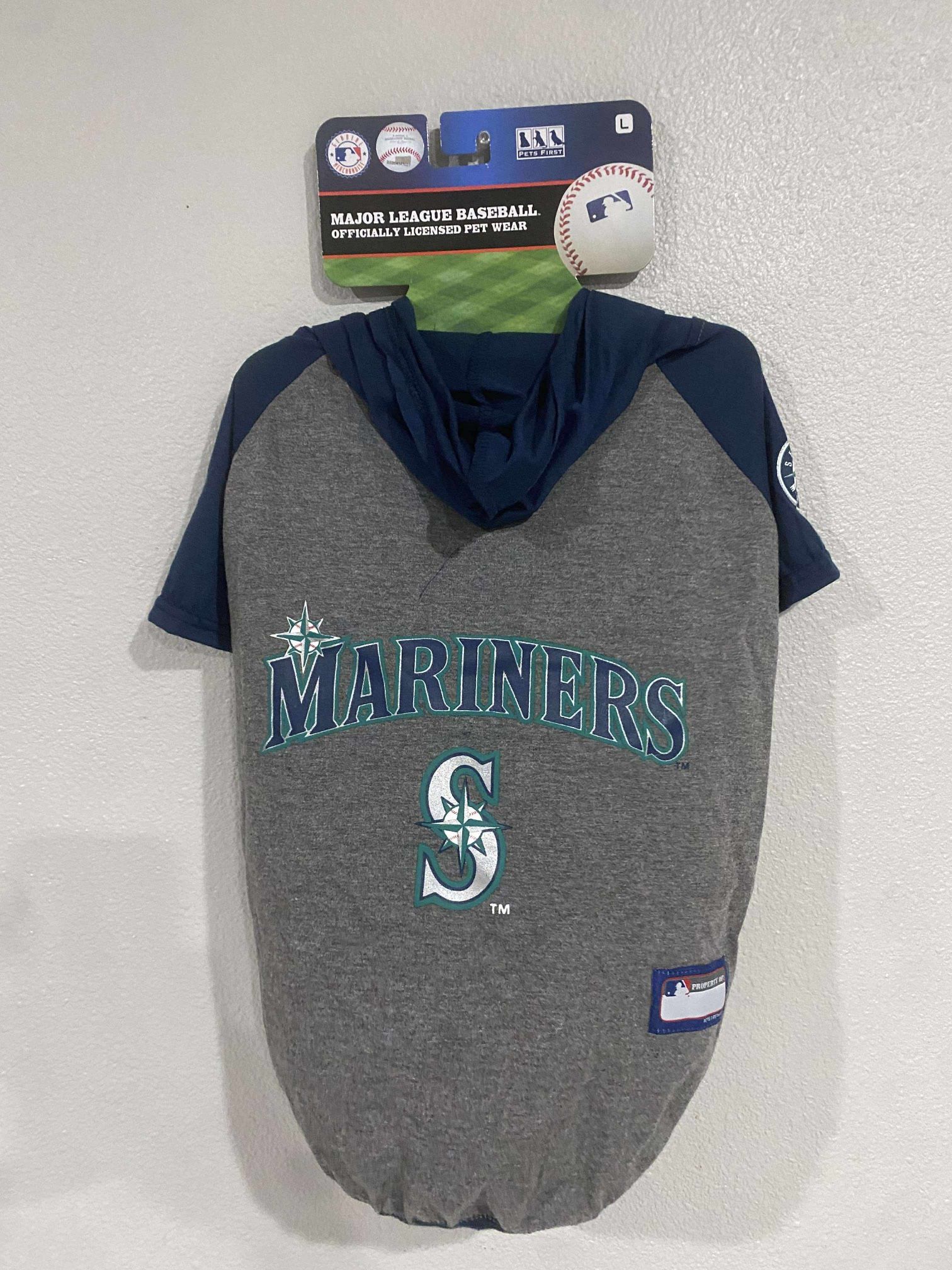 Pets First SEATTLE MARINERS Pet Dog/Cat Hoodie - Size Large MLB Licensed NEW!