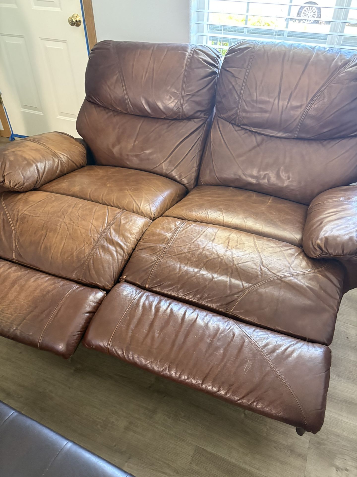 Dual Recliner Real Leather