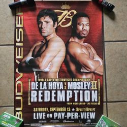 Vintage De La Hoya Boxing Poster 