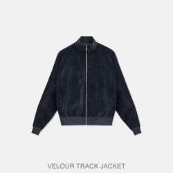 Trinity The Label ‘Velour Track Jacket - Charcoal’
