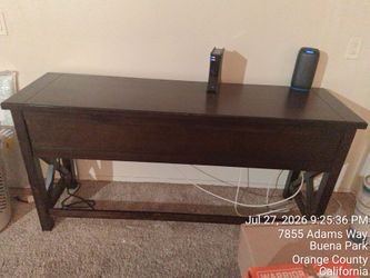TV council with power and USB ports built in
