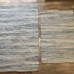 Matching Rugs - Turquoise and tan
