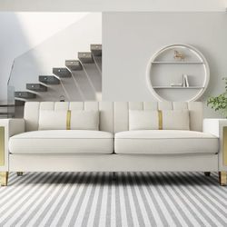 New In Box Velvet Luxury Upholstered Sofa