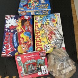 Board Games and Puppet Theater Set