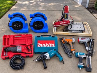 Power Tool Bundle CONTRACTOR SPECIAL (Tile Saw/Nail Gun/Sawzall/Air Mover/Hammer Drill)