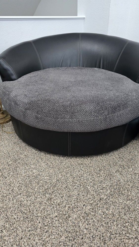 Couch, Swivel Chair And Table