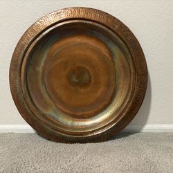 25” Copper Tray Hammered Copper Tray with 3” Depth