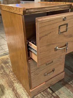 Wooden 2 Draw File Cabinet
