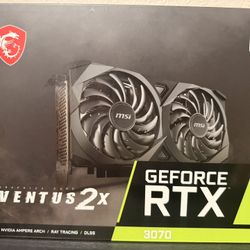 Nvidia RTX 3070 Ventus 2X—-8GB GDDR6