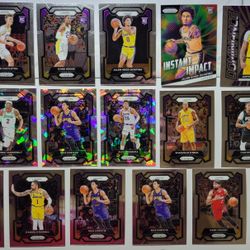 2023-24 Panini NBA Prizm Basketball Lakers Schifino, Hodge, RC Castleton, Hachimura, Christie, Vanderbilt Cracked Ice 