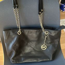 Michael Kors Black Leather Handbag