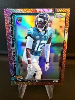 Topps Chrome Travis Hunter Pigskin Refractor Rookie