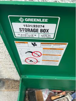 Greenlee welders storage box
