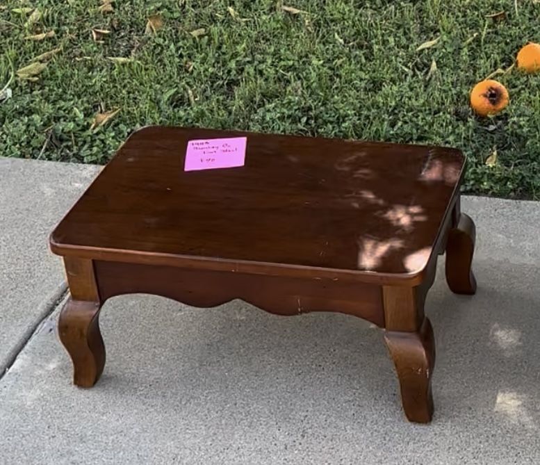 Vintage 1993 Bombay Company Wood Bedside Step Stool