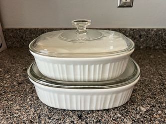 CorningWare White Casserole Dish Set with Lids