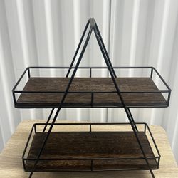 Miniature two-tier bar cart