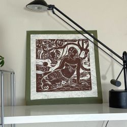 Original 1980s Hawaiian Block Print