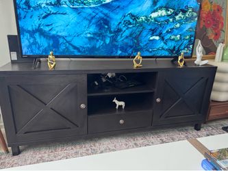 5 Shelf TV Console dark brown